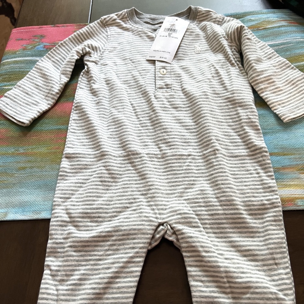 Ralph Lauren Onesie 0-3 Months NWT